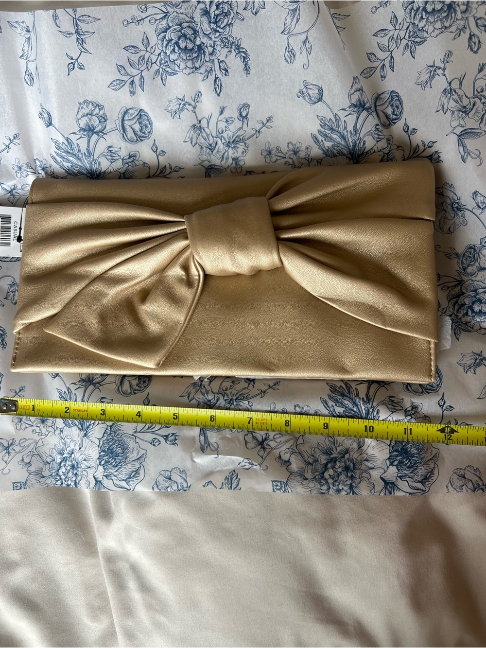 INC International Concepts Gold Bow-Accent Clutch